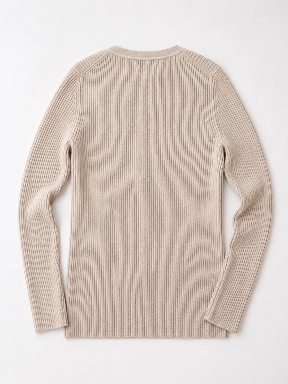Banana Republic 100% Cashmere Ribbed Cardigan Sweater Beige Button Front Small - Picture 3 of 7